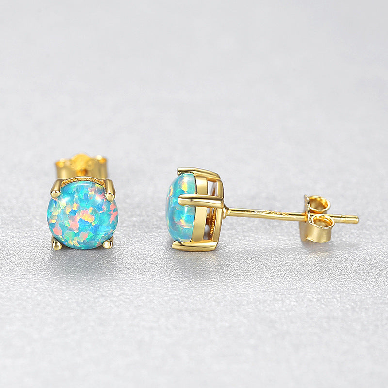 Opal Stud Earrings