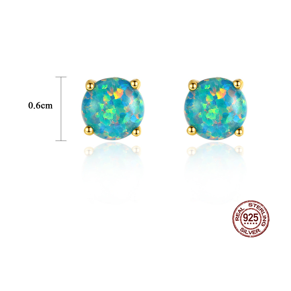 Opal Stud Earrings