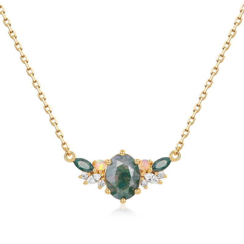 Butterfly Moss Agate Necklace